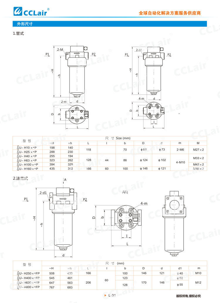 ZU-H、QU-H系列壓力管路過濾器-3